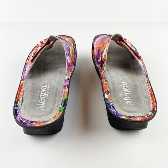 Alegria Fiona Iris Floral Leather Adjustable Straps Slip On Slide Sandals Size 8 - Picture 5 of 10